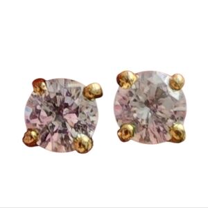 Goldtone CZ Stud Earrings
